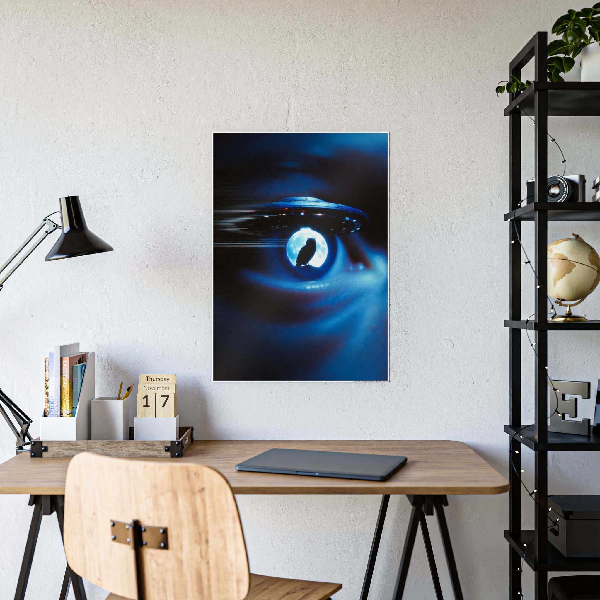 Sci‑Fi Eye UFO Poster