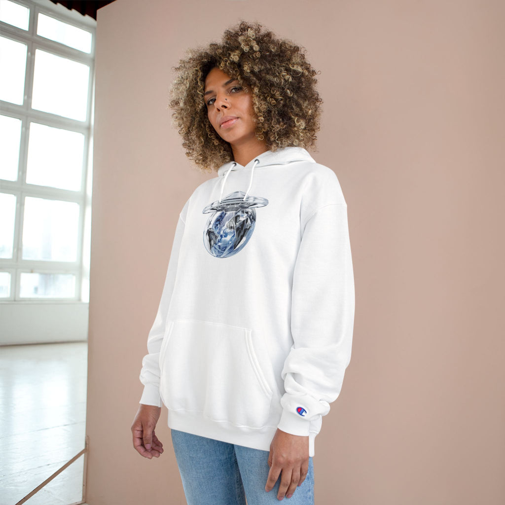 Chrome Cosmic Earth Graphic Hoodie