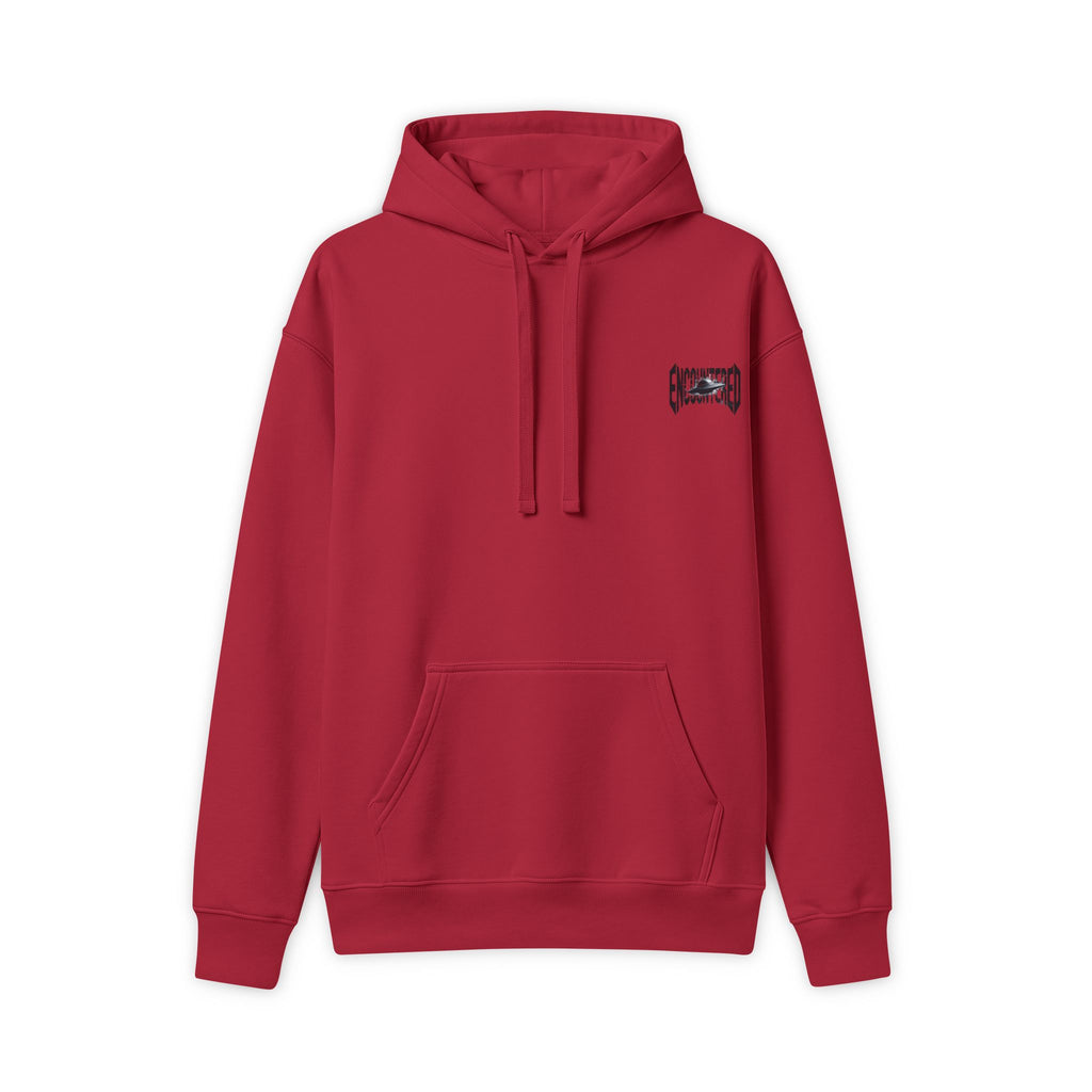Moses Burning Bush UFO Sighting Hoodie – Cherry Red Graphic Pullover | Biblical UFO Apparel