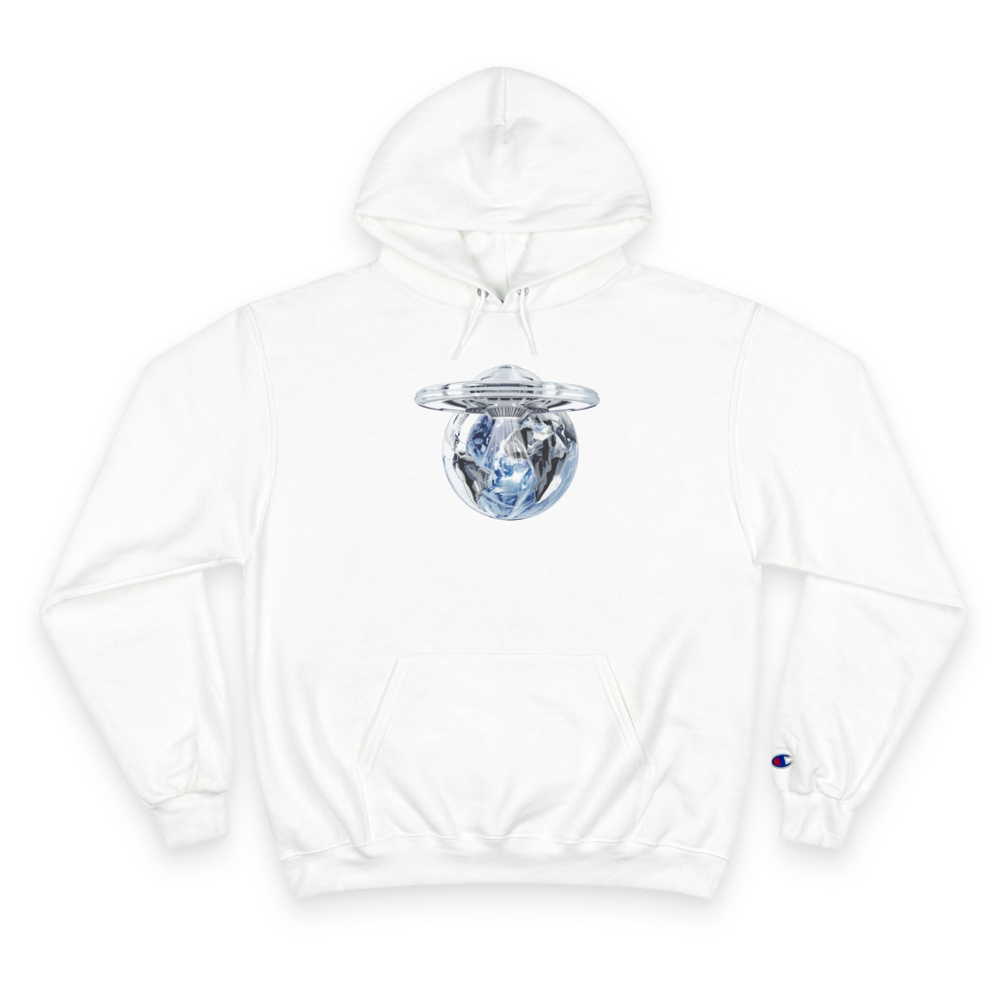 Chrome Cosmic Earth Graphic Hoodie