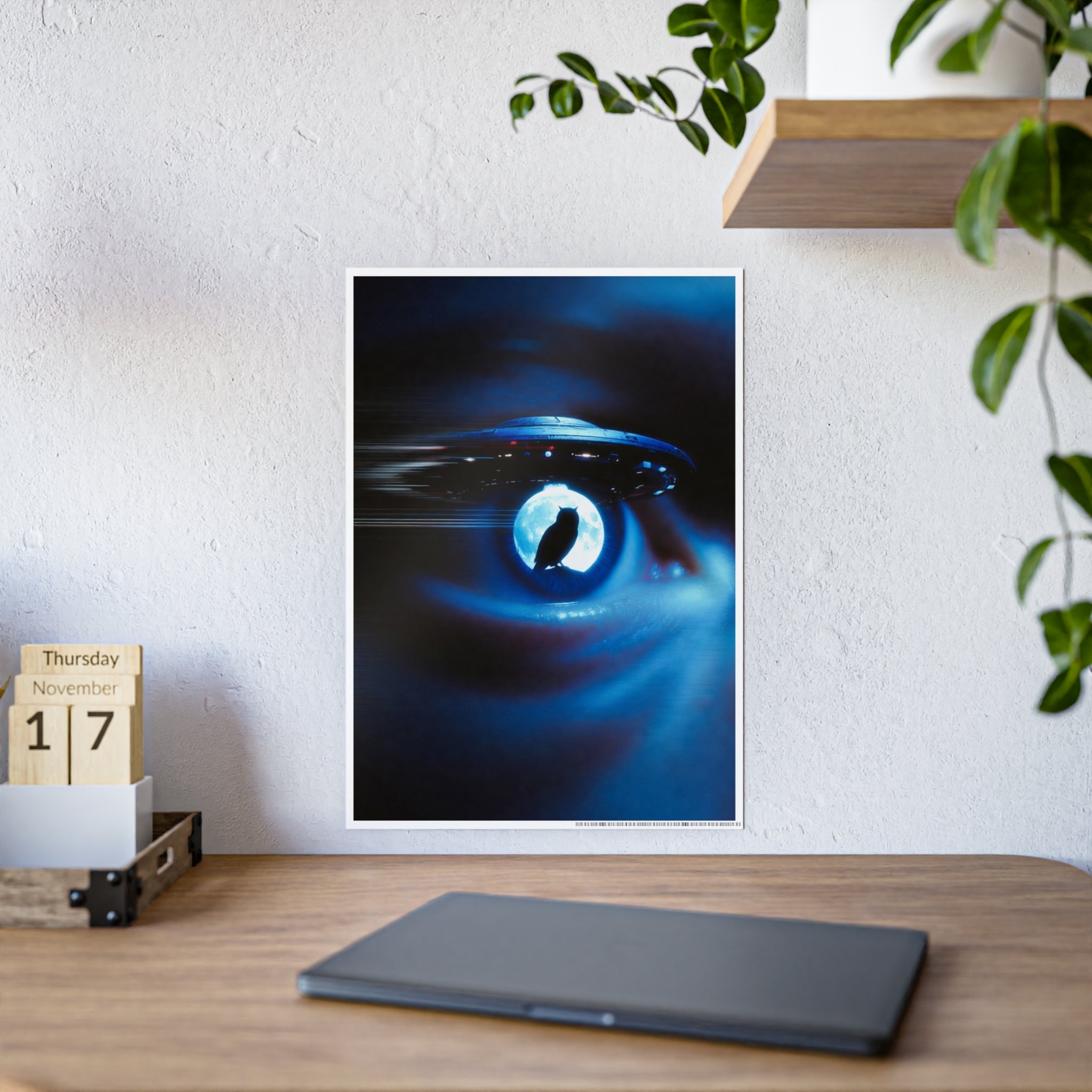 Sci‑Fi Eye UFO Poster