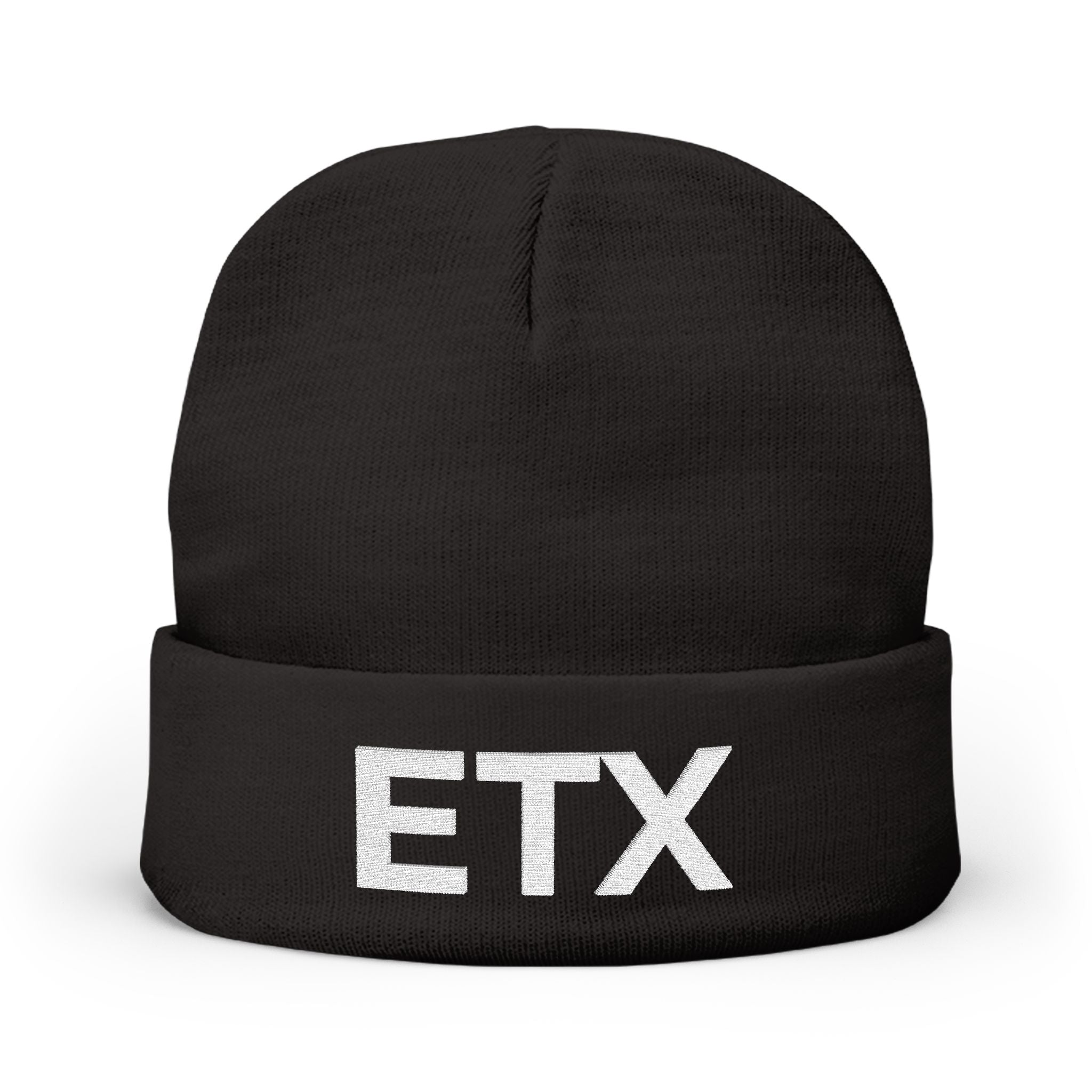 Black ETX Embroidered Beanie