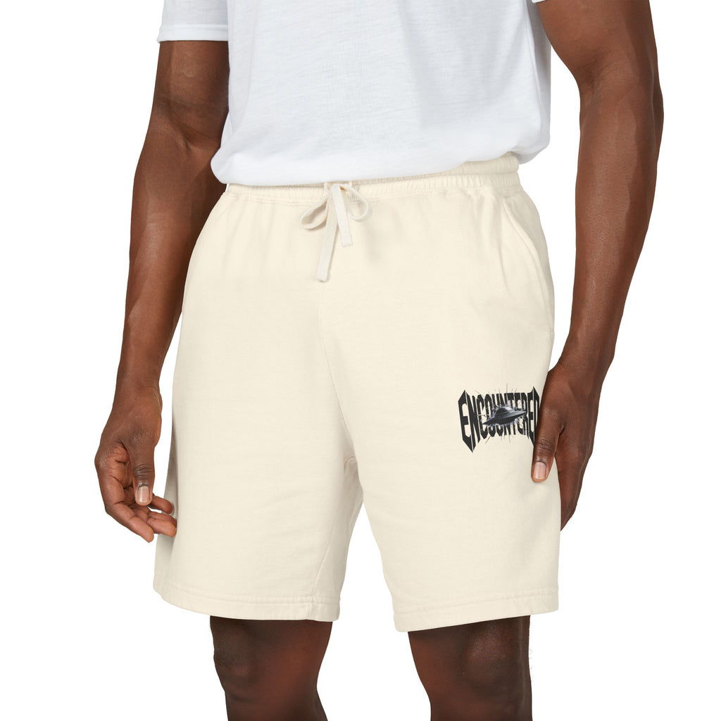 Cream Encocuntered UFO Logo Fleece Sweat Shorts