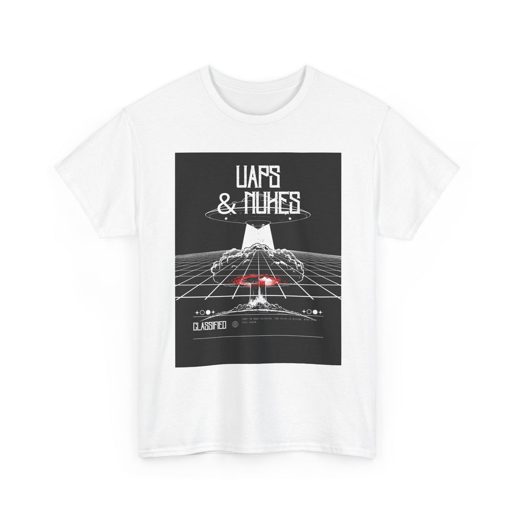 White UAPS & Nukes Graphic Tee
