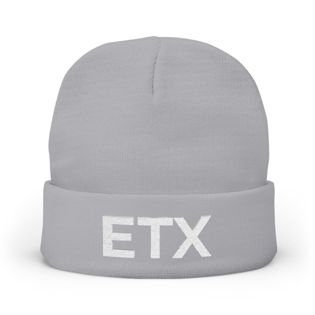 Gray ETX Embroidered Beanie