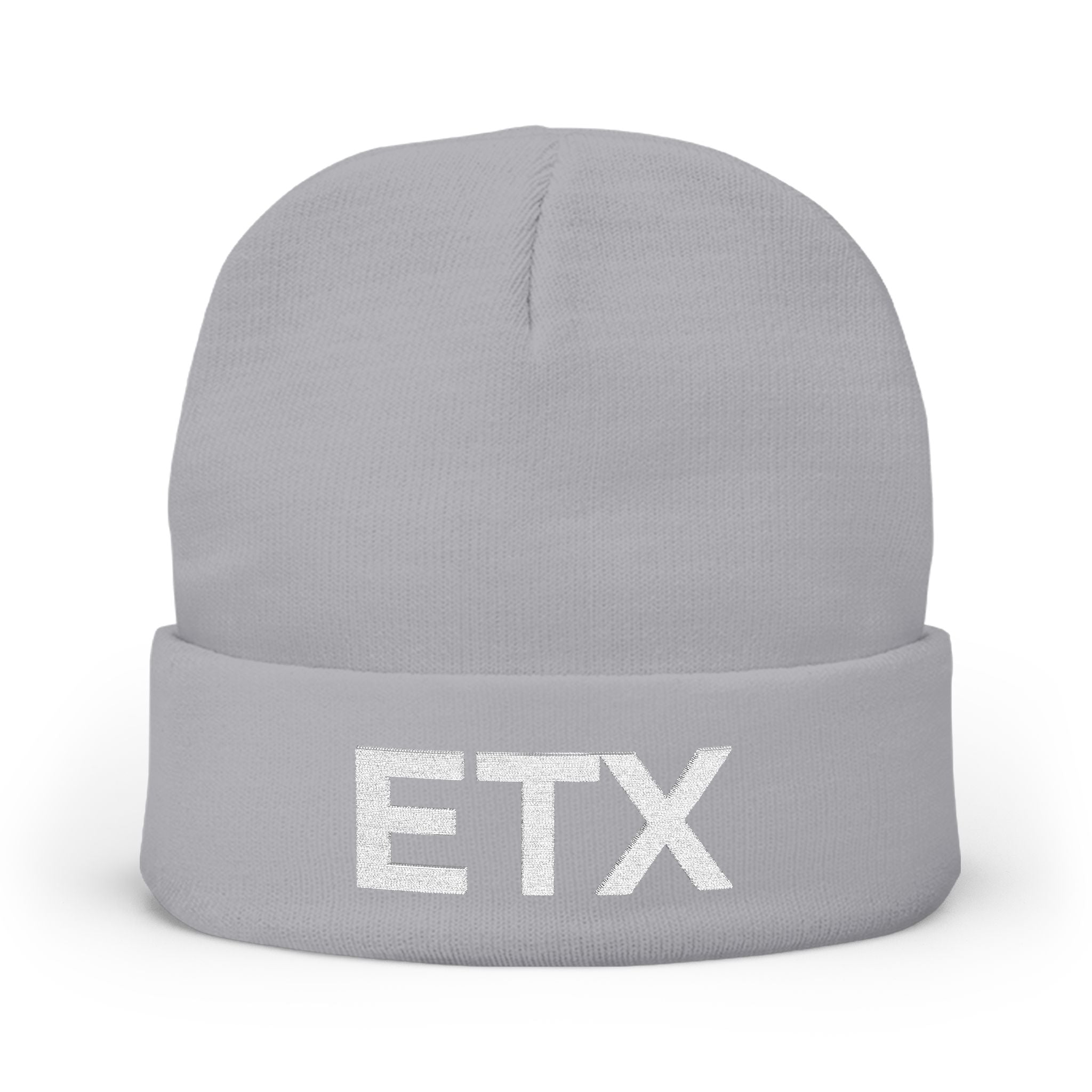 Gray ETX Embroidered Beanie
