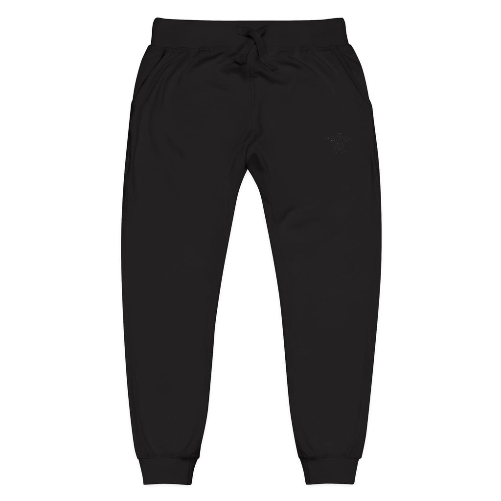 Black Embroidered UFO Logo Sweatpants