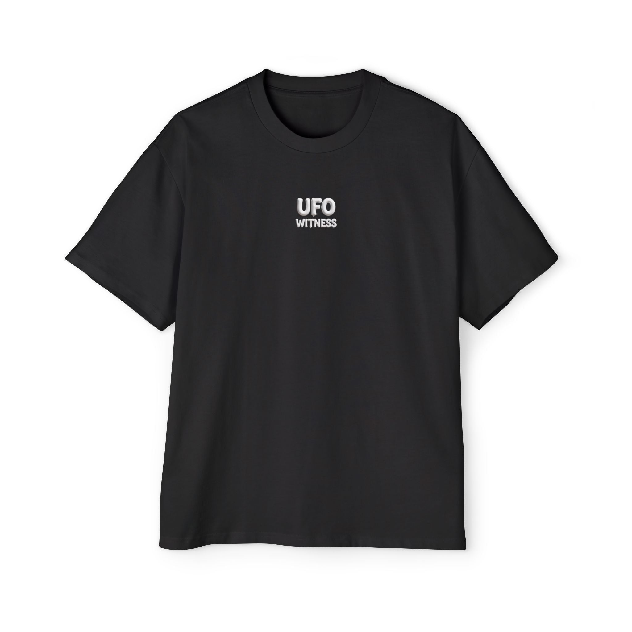 Black Oversized UFO Witness Tee