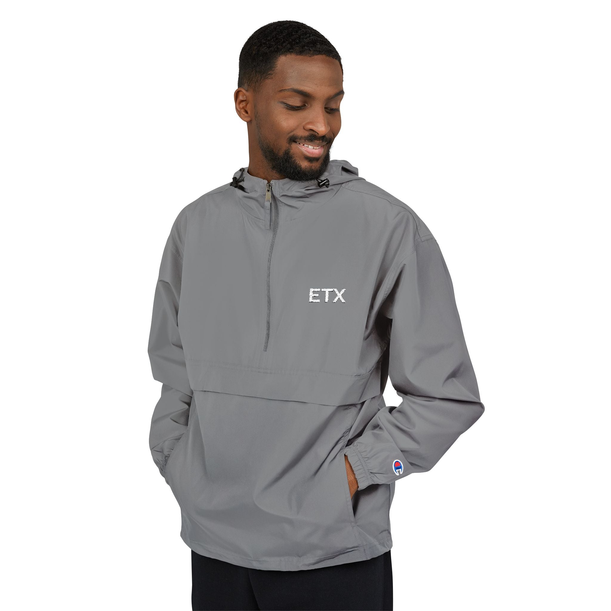 Grey ETX Packable Windbreaker Jacket