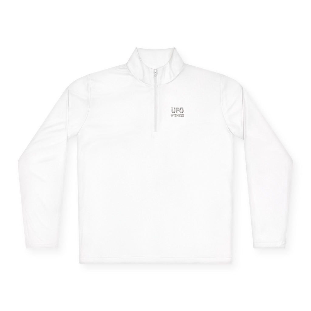Embroidered 'UFO Witness' Quarter-Zip Pullover