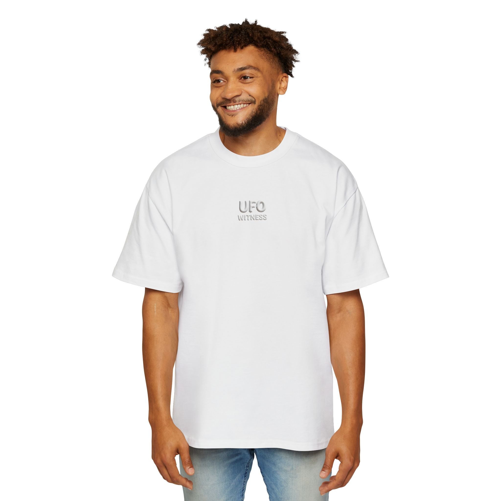 White Oversized UFO Witness Tee