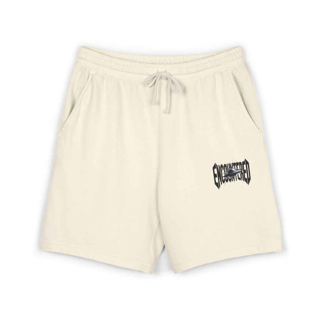 Cream Encocuntered UFO Logo Fleece Sweat Shorts