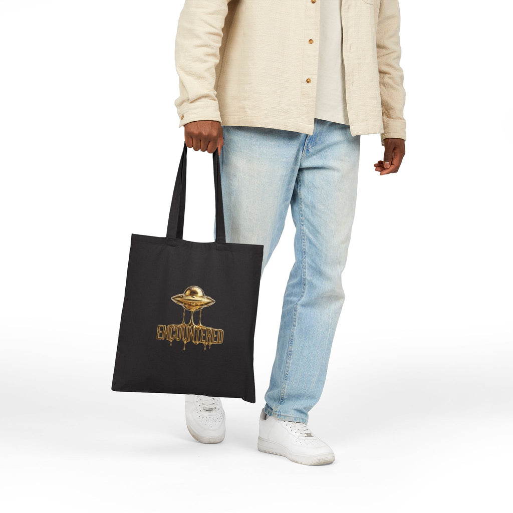 Gold UFO 'Encountered' Tote Bag