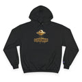 Black Encountered Gold UFO Hoodie – Metallic Gold UFO Graphic Pullover | UAP Clothing