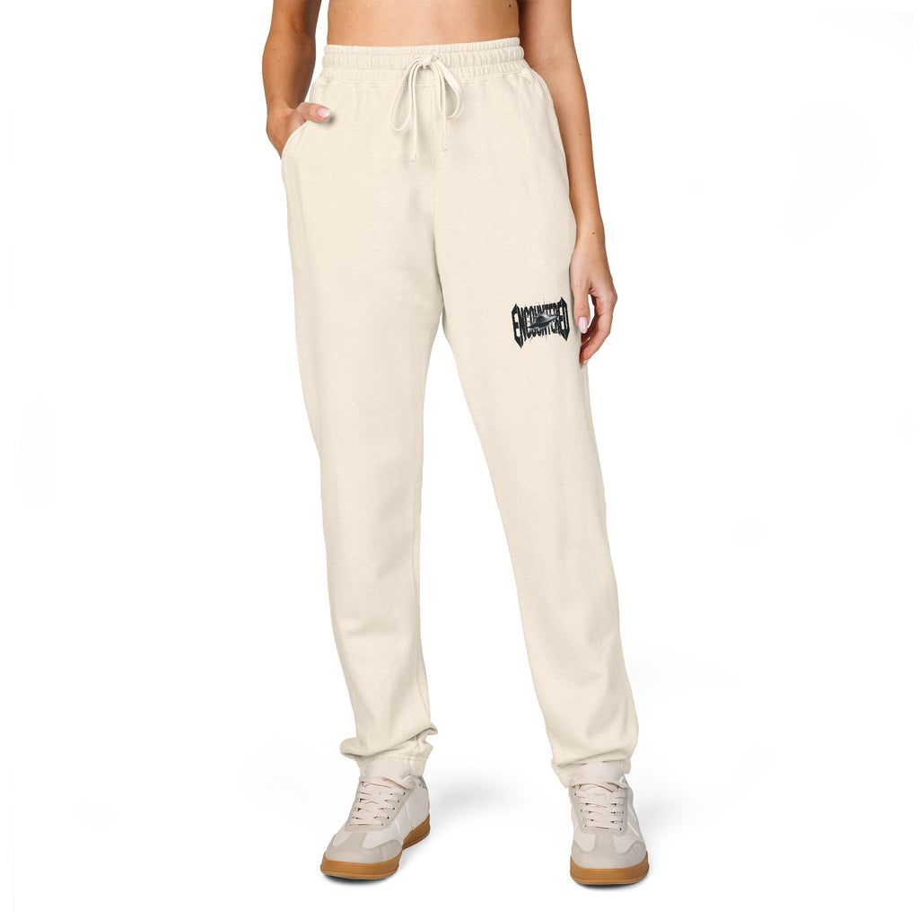 Cream Encountered UFO Logo Fleece Sweatpants