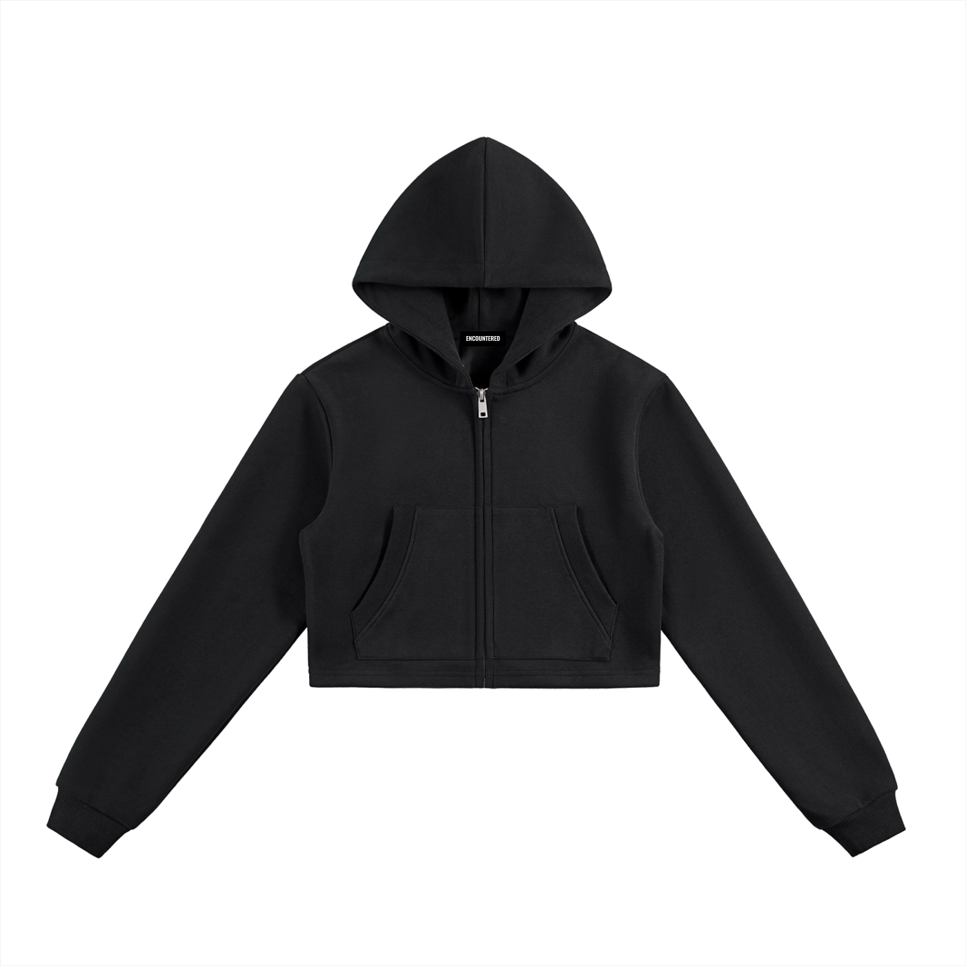 Essential Women's Cropped Zip-Up Hoodie