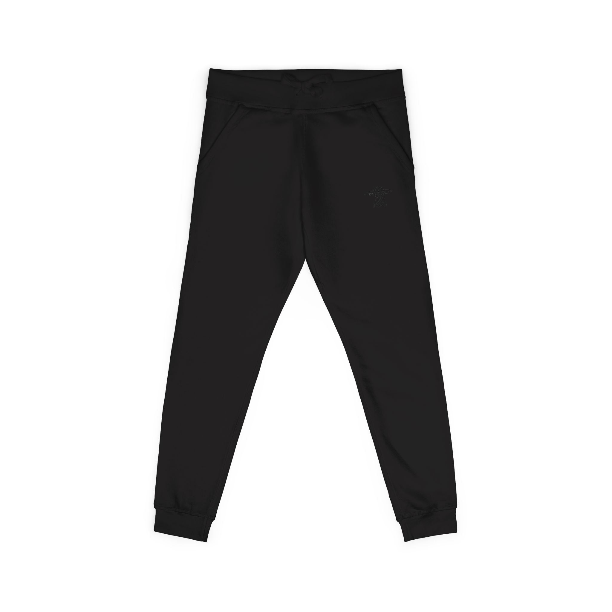 Black Embroidered UFO Logo Sweatpants