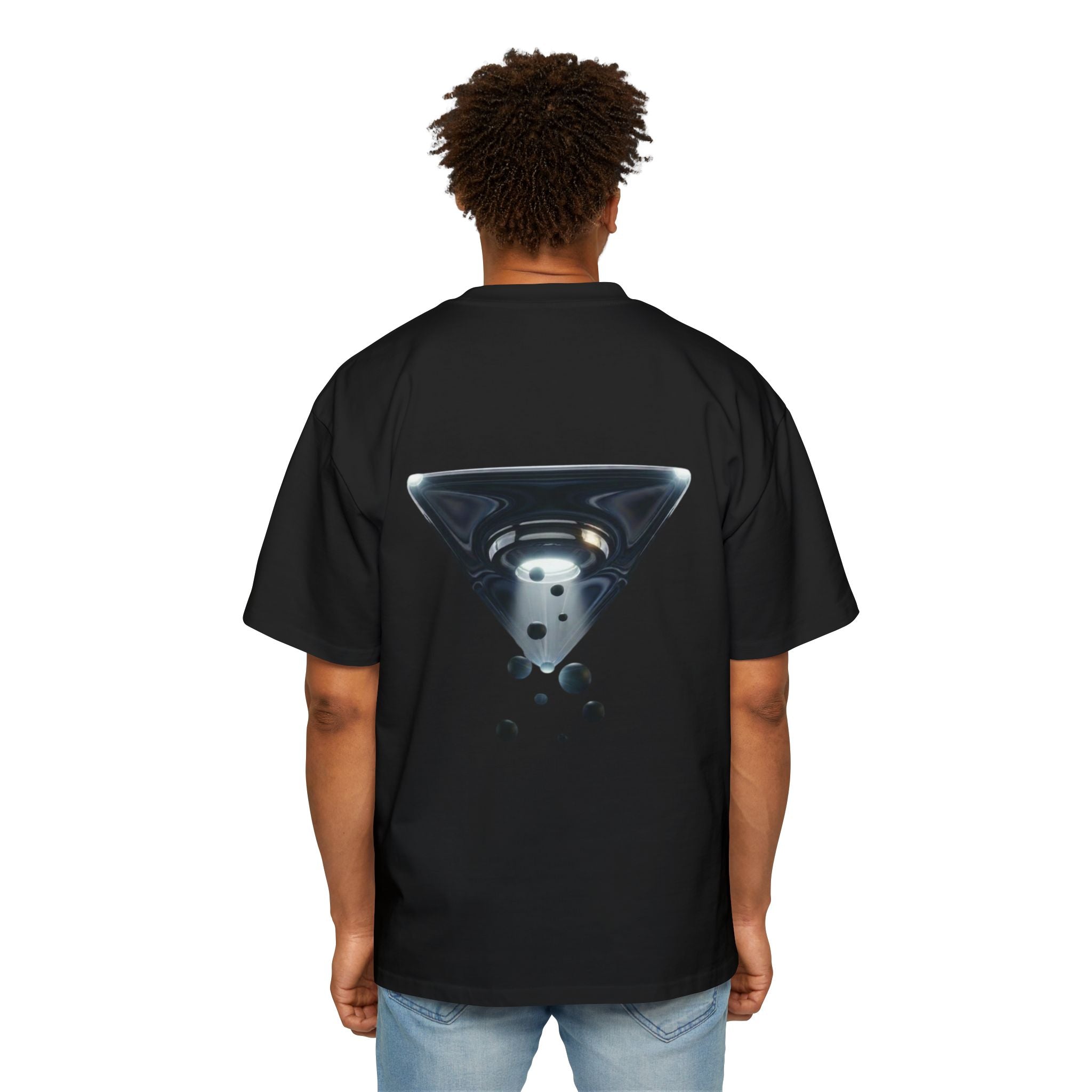 Black Oversized UFO Witness Tee