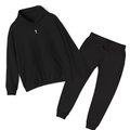 Stealth Witness Lounge Set – Black UFO Cross Hoodie + Sweatpants