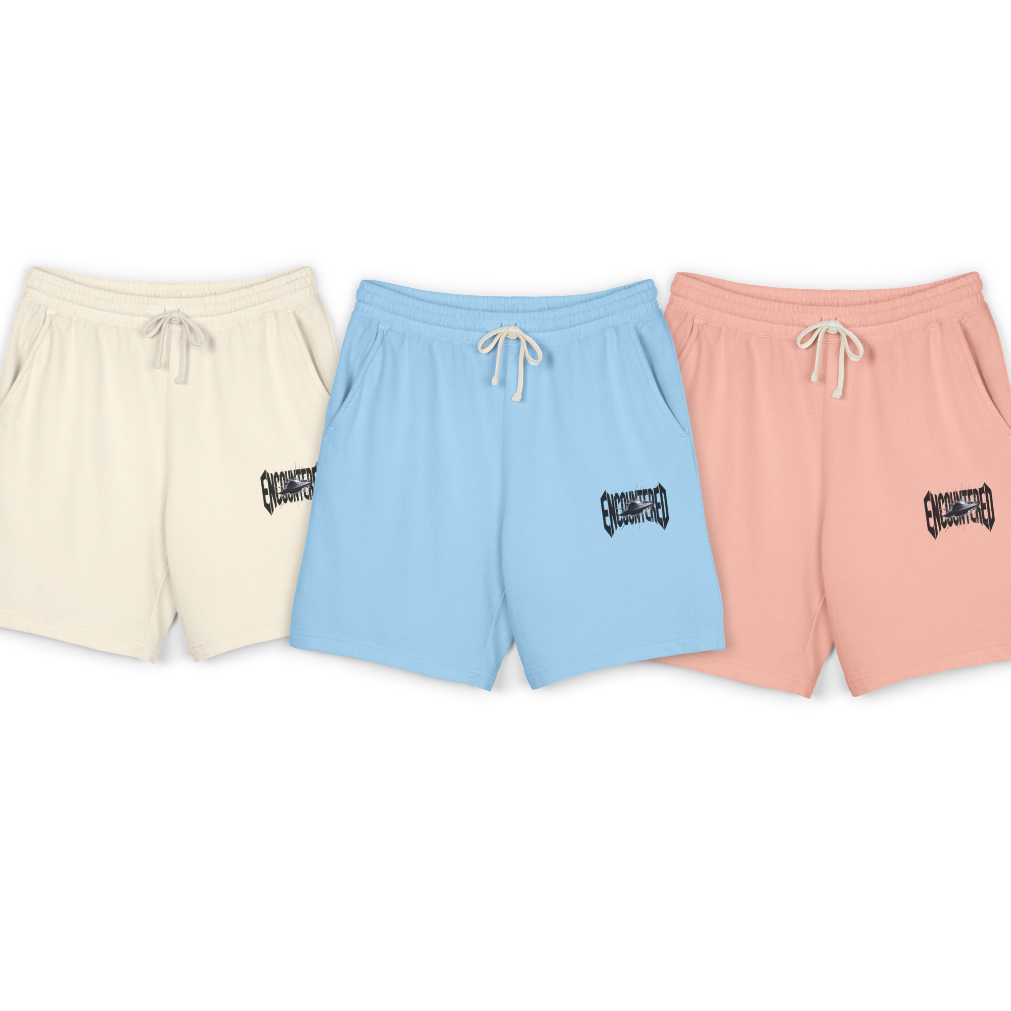Encountered UFO Shorts 3-Pack – Peach, Light Blue & Cream